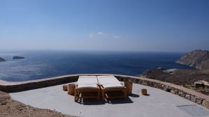 Terrasse mit Meerblick – Pénde Natura Residences, Kalo Ampeli