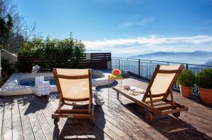 Terrasse mit Meerblick – Villa Evridiki, Agios Georgios Nileias, Pilion