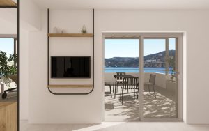 The Loft – Blick auf den Hafen (Visualisierung) – Chill & Co. Serifos, Livadi