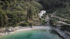 Villen über dem Strand von Glyfada Luxury Glyfada Bay Villas Paxos