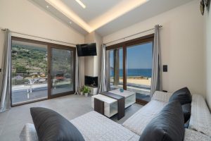 Wohnraum mit Meerblick Villa Fteri Kefalonia